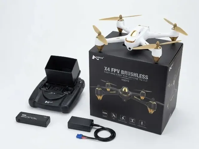 Drone Hubsan X4 FPV Brushless H501S - Câmera HD 1080p, GPS e Controle com Tela FPV