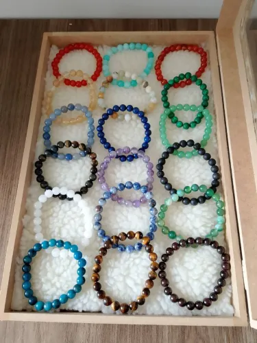 Kit pulseiras de pedras naturais 