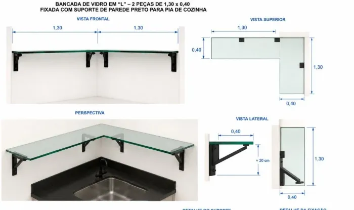 Bancada de vidro