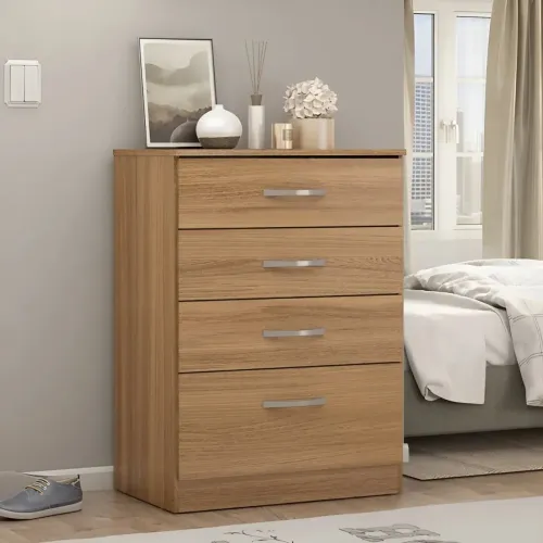 Cômoda Astral 4 Gavetas Amêndola Touch Demobile