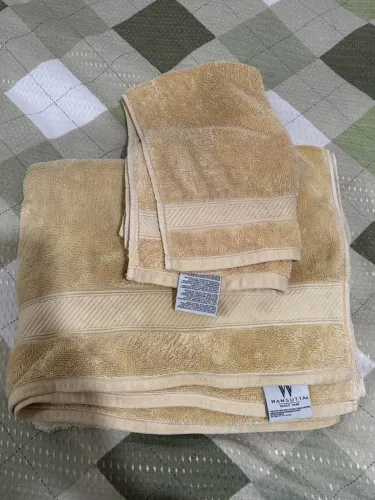 Toalha de banho e de rosto wamsutta marrom