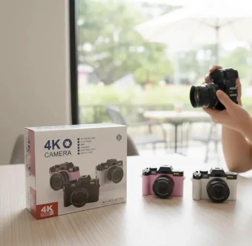 Câmera Digital 4k 48mp Zoom 16x Foco Automático Preto