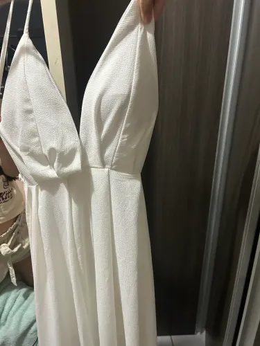 Vestido branco longo (tamanho único)