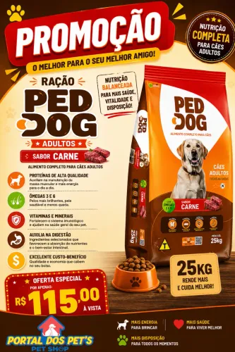SUPER PROMOÇÃO: Ped Dog 25kg por Apenas R$ 115!
