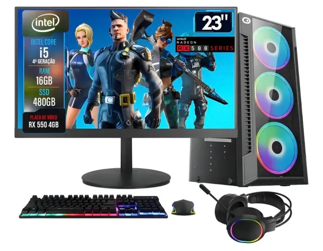 Vendo Pc Gamer COMPLETO ( Placa de Vídeo com Upgrade para 8gb)