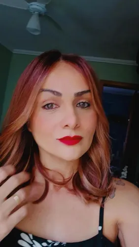 Lace front sintética Louro com ruivo