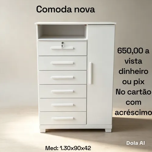 Comoda 6 gavetas e sapateira c/ Chave nova 