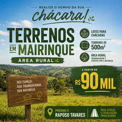 Lançamento em Mairinque: Terrenos para Chácaras a Poucos Minutos da Raposo Tavares