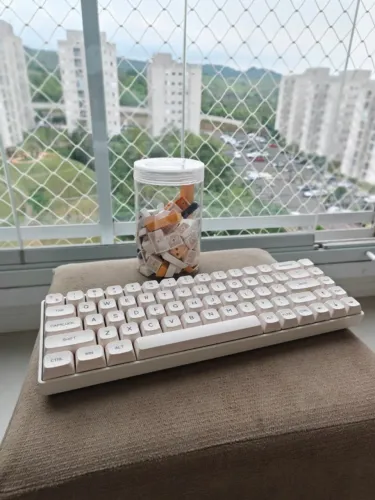 Teclado Mecanico Custom Tester 68 | 65% | Switch Gateron Yellow | Lubrificado | Keycaps Cx