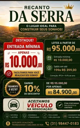 Vendo terrenos em São Vicente Baldim 