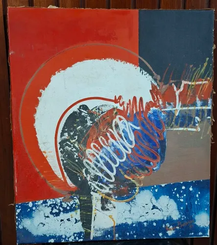 Quadro óleo sobre tela Francisco Bernard 1964