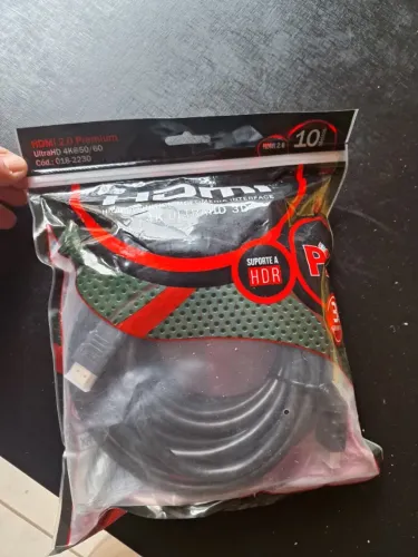 Cabo HDMI Gold 2.0 4K Ultra HD 10M 19 Pinos Chip Sce 018-2230