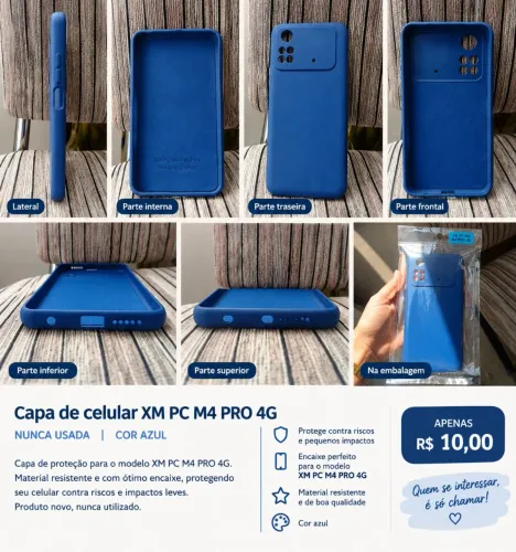 CAPA DE CELULAR XM PC M4 PRO 4G