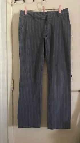 calça listrada