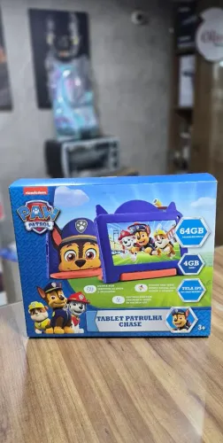 Tablet Infantil Patrulha Canina Chase NB421, 4GB RAM, 64GB, Tela 7 pol, Android 13<br>