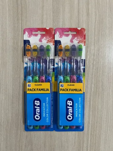 Oral-B Indicator Macia Suave Tamanho 35 Colors Collection Pack Família c/ 8un