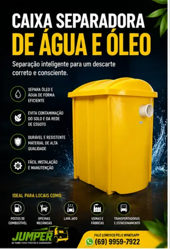 Caixa Separadora agua e oleo ambiental