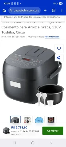 Panela elétrica de arroz 700ml Toshiba 127v Importado ótimo estado arrozeira arroz cozinha