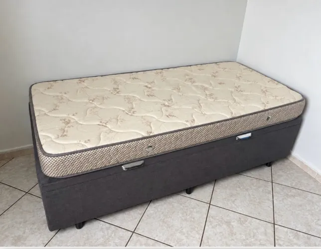 Cama box solteiro com baú