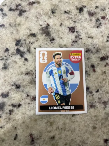 Figurinha bronze do messi 2026 extra stickers. sem amassados
