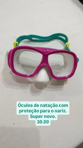 Óculos de natação com proteção para o nariz 