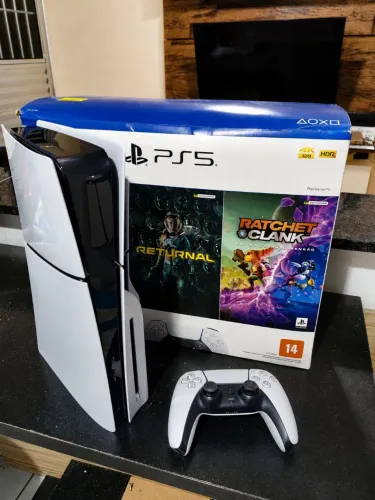 PS5 Mídia Física Completo + Caixa Original + Controle - seminovo