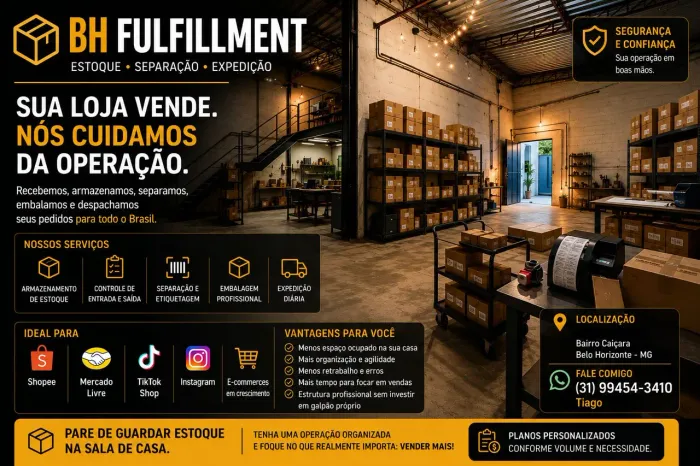 Fulfillment para Shopee, Mercado Livre e E-commerce | BH