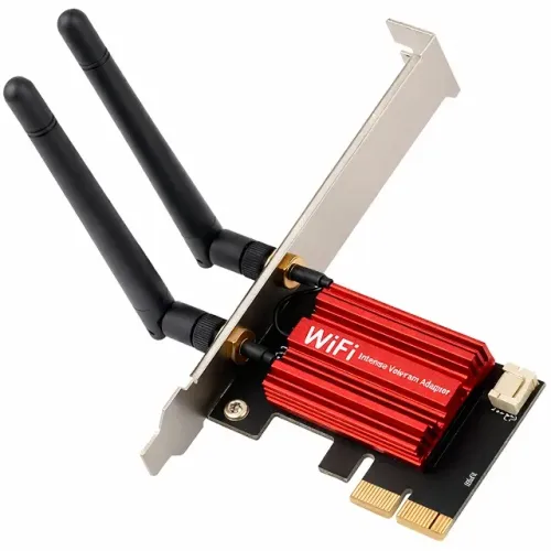 Placa de Rede WiFi 5 PCIe Fengvi AC1200 Dual Band 5GHz Bluetooth 4.0 pode retirar no local
