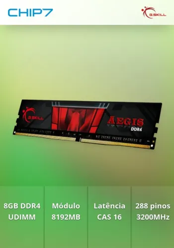 Memoria RAM G.Skill Aegis 8GB, DDR4, 3200MHz