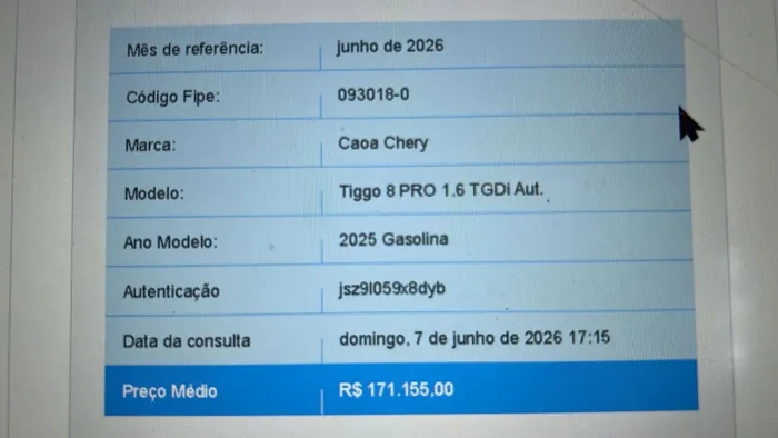 Chery Tiggo 8 PRO 1.6 Tgdi Aut. 2025