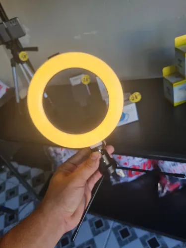 Ring Light 3 cores com tripé