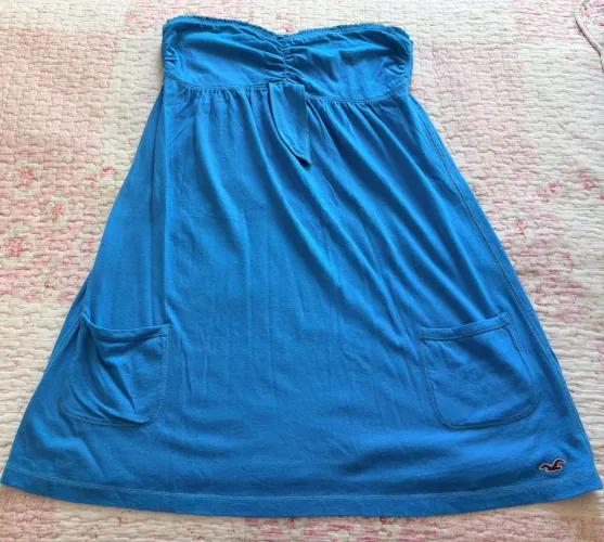 Vestido Hollister Original Azul Tomara que Caia - Novo, Nunca Usado