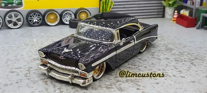 Miniatura 1:24 - Carrinho coleção Jada toys - Belair 1956