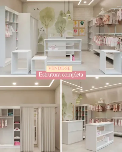 Vende-se móveis completos de loja infantil 
