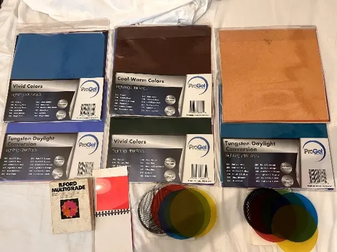 KIT Filtro Gelatina Colorida Para Flash Estúdio e Iluminador Led