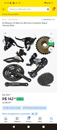 KIT RELAÇÃO 21 MARCHAS COMPLETO - RAPID YAMADA BIKE