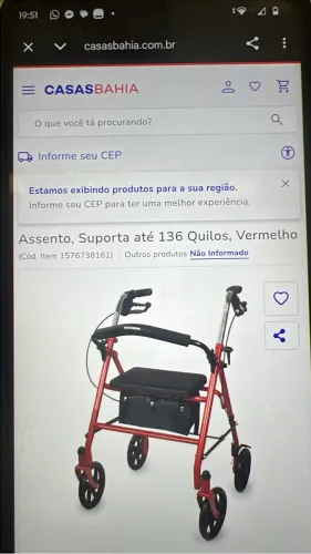 Andador importado reforçado