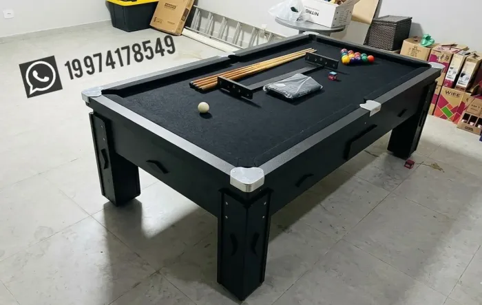 Mesa de sinuca com campo de pedra ardósia pagamento somente na entrega (Limeira e região)