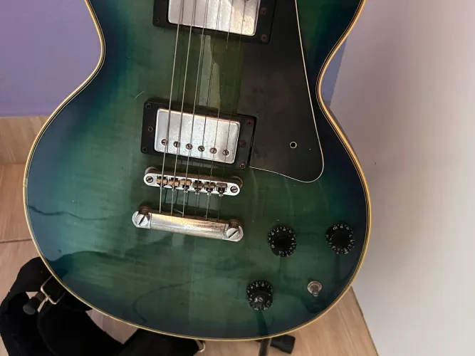 Guitarra Les Paul verde + Amp Meteoro