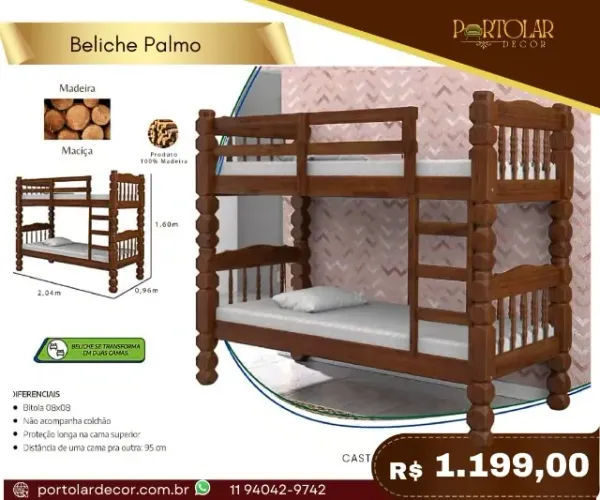 Beliche Palmo, a pronta entrega