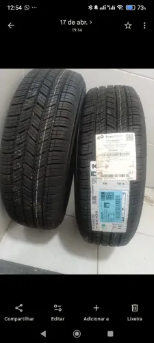 Dois pneus khumo solus 205/65 r16
