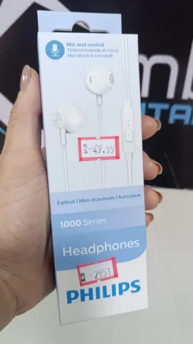 Fone De Ouvido Philips Taue101wt/00 Microfone P2 Qualidade Sonora Loja Coimbra Entregamos