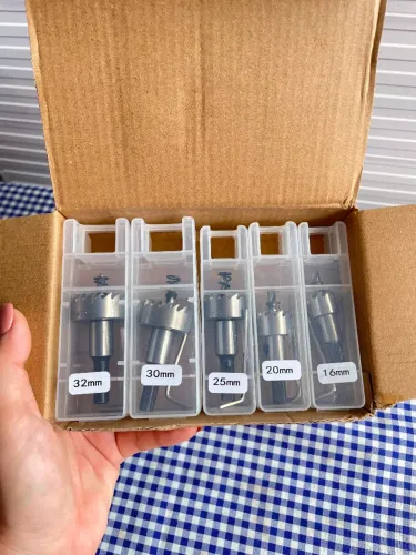Kit Serra Copo Fura Metal/Aço - 5 Peças