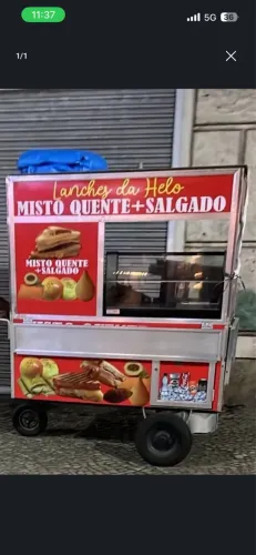 Carroça de salgado e misto quente completa