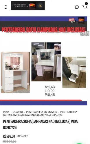 PENTEADEIRA SOFIA BRANCA