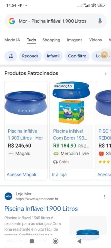 Piscina infantil 1900L redonda NÃO FAÇO ENTREGA A DOMICÍLIO NÃO BAIXO PREÇO NÃO TROCO