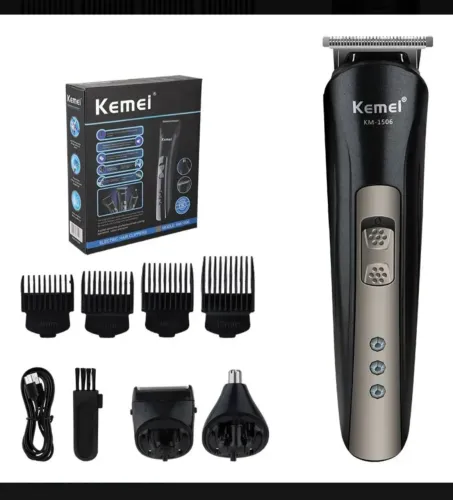 Máquina Kemei KM-1506 Profissional Original - Completa e Nova