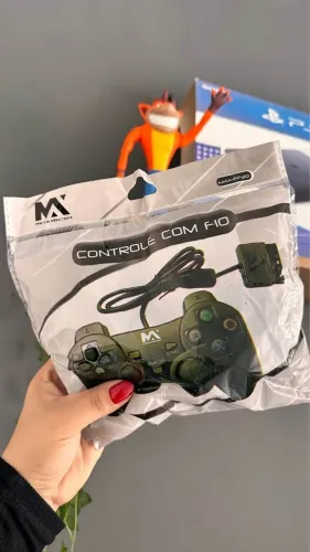 CONTROLE PS2 C FIO - GARANTIA, ENTREGAMOS, LOJA FÍSICA
