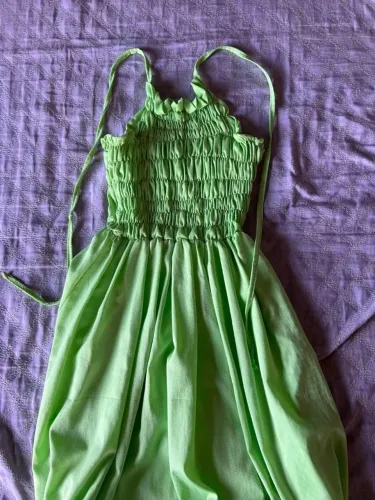 vestido longo verde