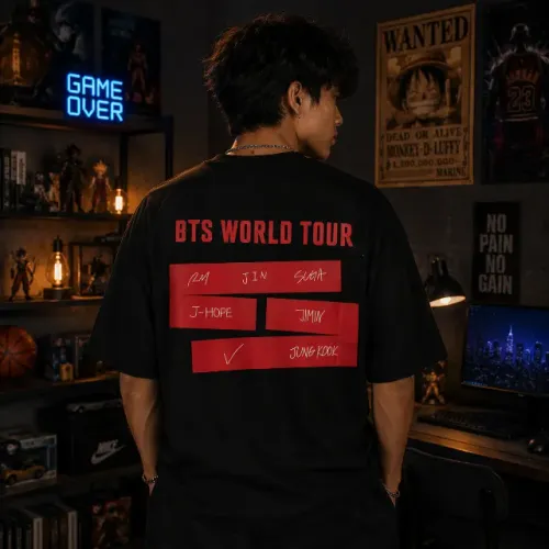 Camiseta FanArt Anime - BTS World Tour